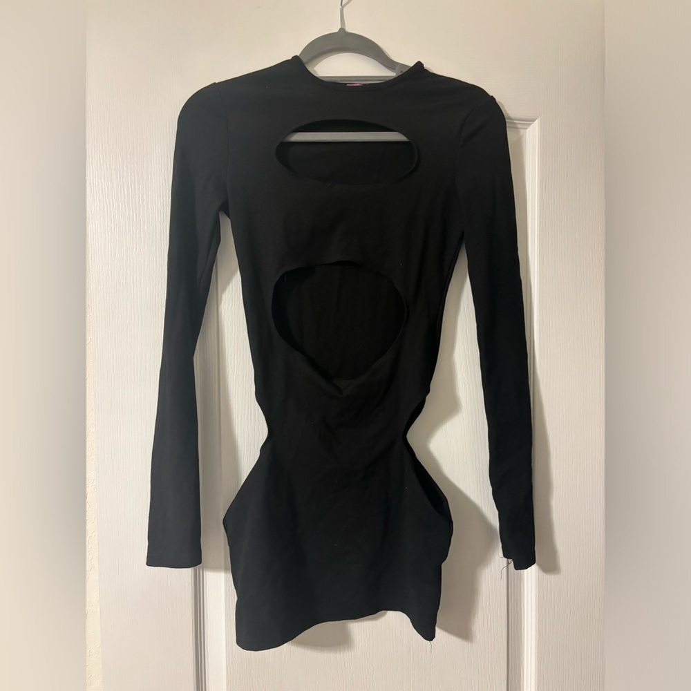 Edikted black cut out dress